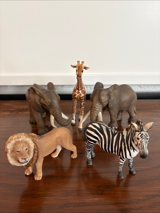 schleich Other - SCHLEICH Safari Animal Figures Elephants, Lion, Giraffe, Zebra